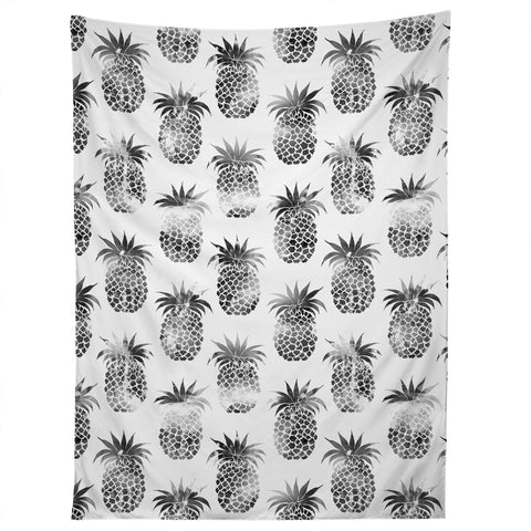 Schatzi Brown Pineapples Black Tapestry
