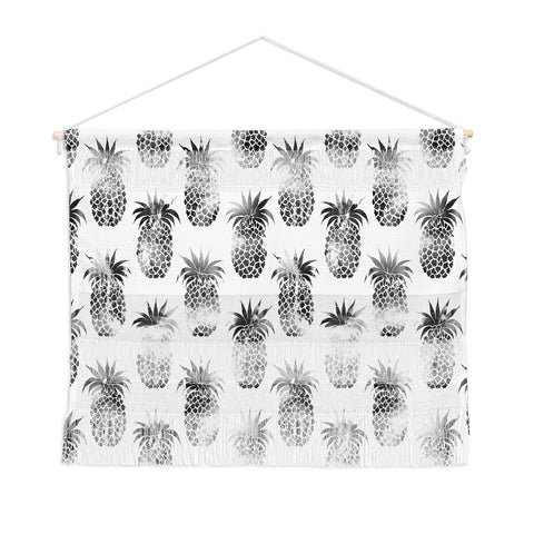 Schatzi Brown Pineapples Black Wall Hanging Landscape