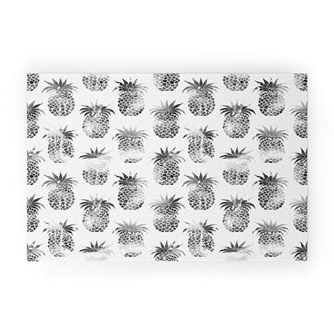 Schatzi Brown Pineapples Black Welcome Mat