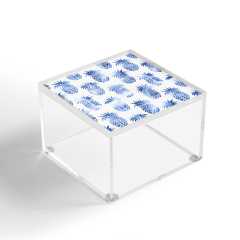 Schatzi Brown Pineapples Blue Acrylic Box