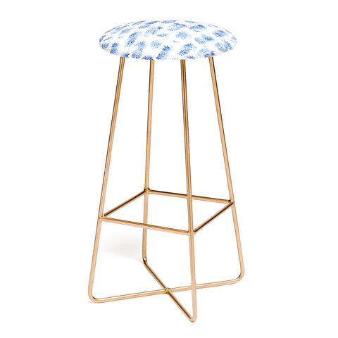 Schatzi Brown Pineapples Blue Bar Stool