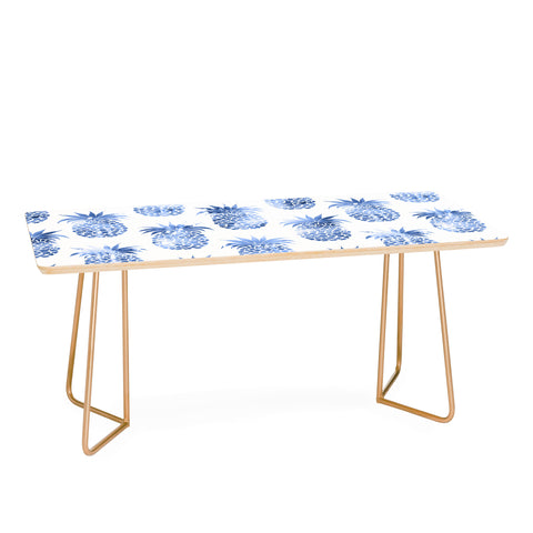 Schatzi Brown Pineapples Blue Coffee Table