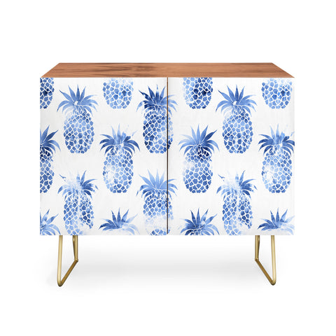 Schatzi Brown Pineapples Blue Credenza