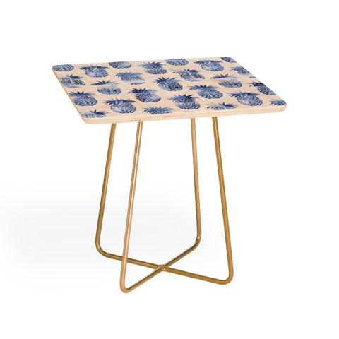 Schatzi Brown Pineapples Blue Side Table