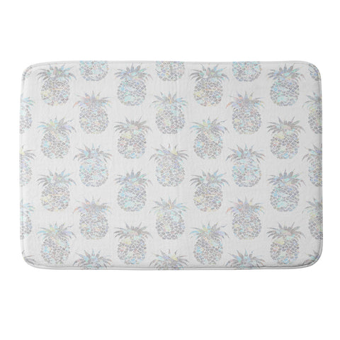 Schatzi Brown Pineapples Crystal Memory Foam Bath Mat