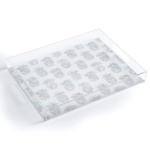 Schatzi Brown Pineapples Crystal Acrylic Tray