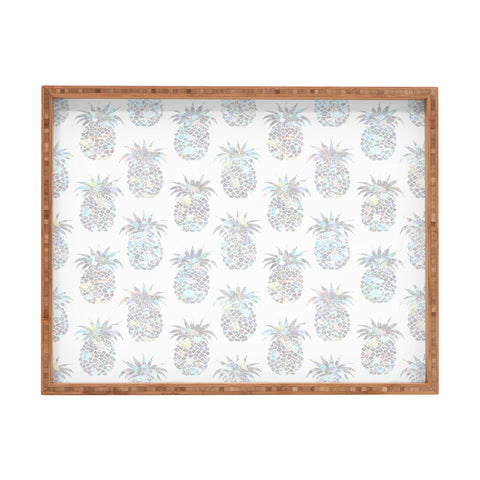 Schatzi Brown Pineapples Crystal Rectangular Tray