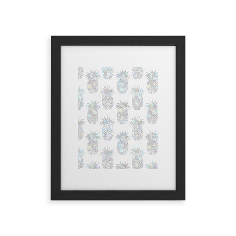 Schatzi Brown Pineapples Crystal Framed Art Print