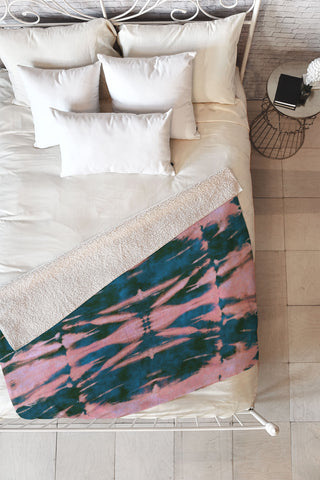 Schatzi Brown Quinn Tie Dye 1A Fleece Throw Blanket