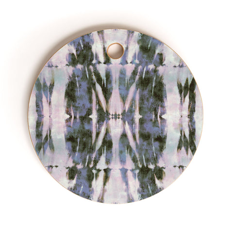 Schatzi Brown Quinn Tie Dye Gray Cutting Board Round