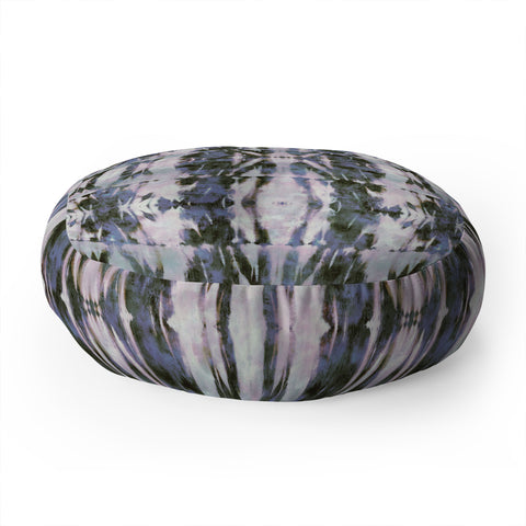 Schatzi Brown Quinn Tie Dye Gray Floor Pillow Round