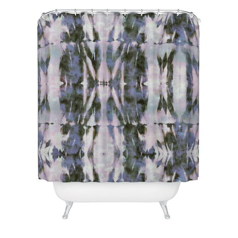 Schatzi Brown Quinn Tie Dye Gray Shower Curtain