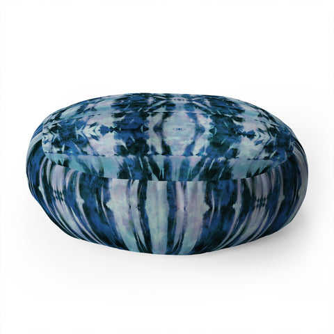 Schatzi Brown Quinn Tie Dye Marine Floor Pillow Round