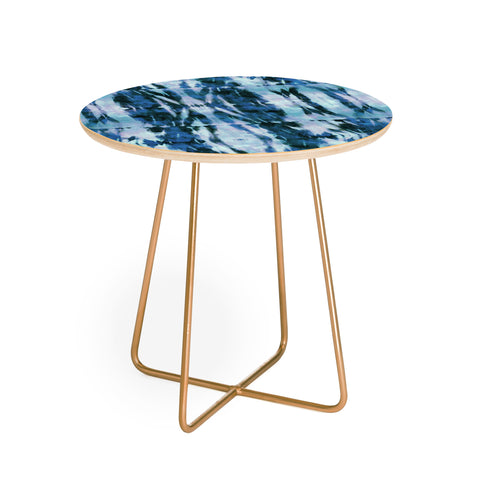 Schatzi Brown Quinn Tie Dye Marine Round Side Table