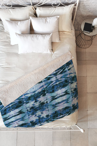 Schatzi Brown Quinn Tie Dye Marine Fleece Throw Blanket