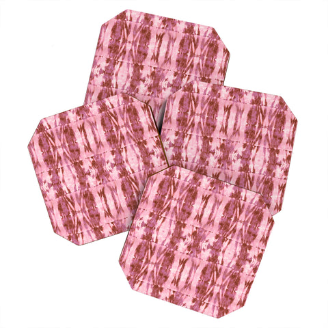 Schatzi Brown Quinn Tie Dye Pink Coaster Set