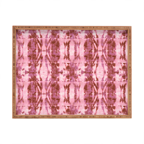 Schatzi Brown Quinn Tie Dye Pink Rectangular Tray
