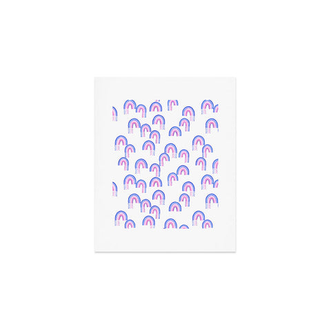 Schatzi Brown Rainbow Rain Cool Art Print