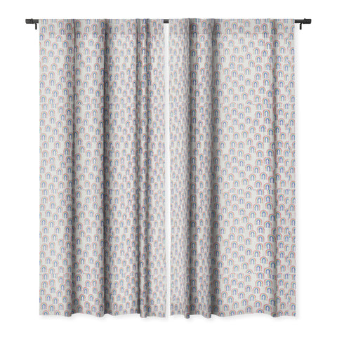 Schatzi Brown Rainbow Rain Blackout Window Curtain