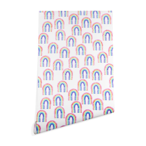 Schatzi Brown Rainbow Rain Wallpaper