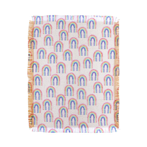 Schatzi Brown Rainbow Rain Throw Blanket