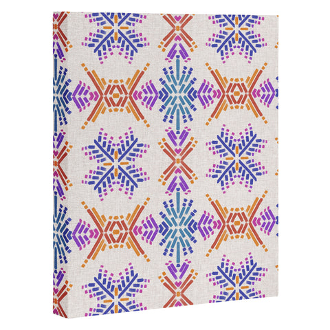 Schatzi Brown Rainbow Tribal Boho 1 Art Canvas
