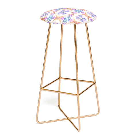 Schatzi Brown Rainbow Tribal Boho 1 Bar Stool