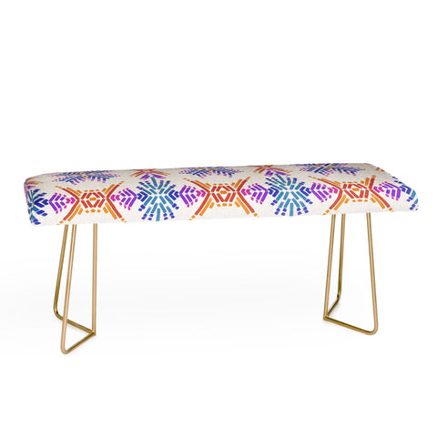 Schatzi Brown Rainbow Tribal Boho 1 Bench