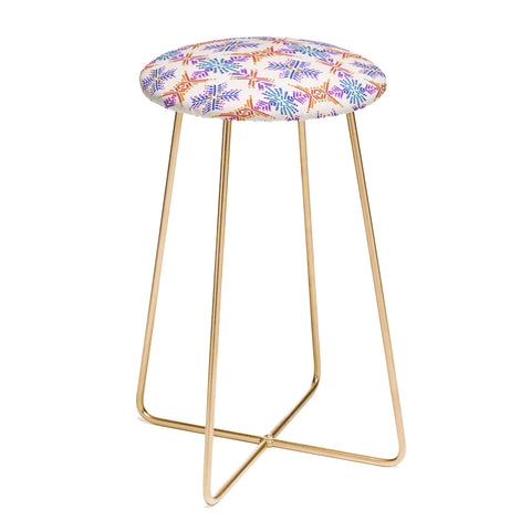 Schatzi Brown Rainbow Tribal Boho 1 Counter Stool
