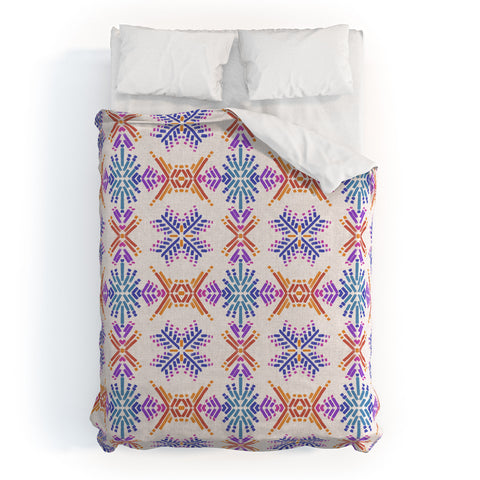 Schatzi Brown Rainbow Tribal Boho 1 Duvet Cover