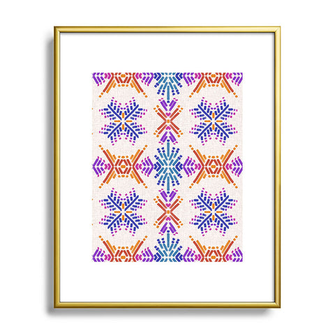 Schatzi Brown Rainbow Tribal Boho 1 Metal Framed Art Print