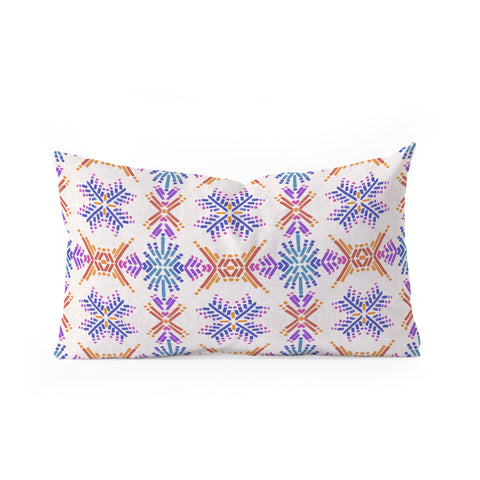 Schatzi Brown Rainbow Tribal Boho 1 Oblong Throw Pillow