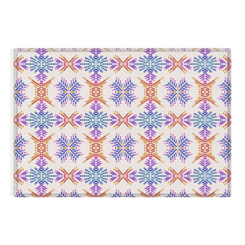 Schatzi Brown Rainbow Tribal Boho 1 Outdoor Rug