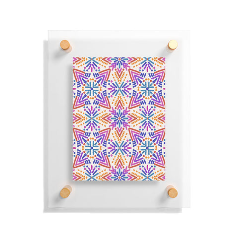 Schatzi Brown Rainbow Tribal Boho 2 Floating Acrylic Print