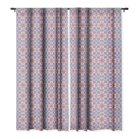 Schatzi Brown Rainbow Tribal Boho 2 Blackout Window Curtain