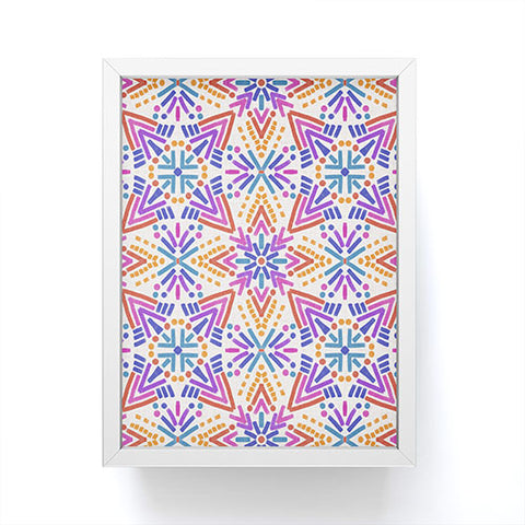 Schatzi Brown Rainbow Tribal Boho 2 Framed Mini Art Print