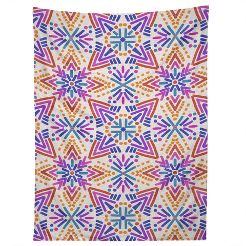 Schatzi Brown Rainbow Tribal Boho 2 Tapestry