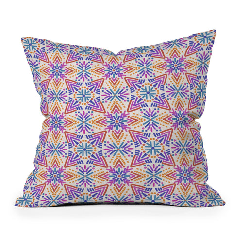 Schatzi Brown Rainbow Tribal Boho 2 Throw Pillow