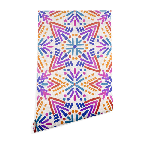 Schatzi Brown Rainbow Tribal Boho 2 Wallpaper