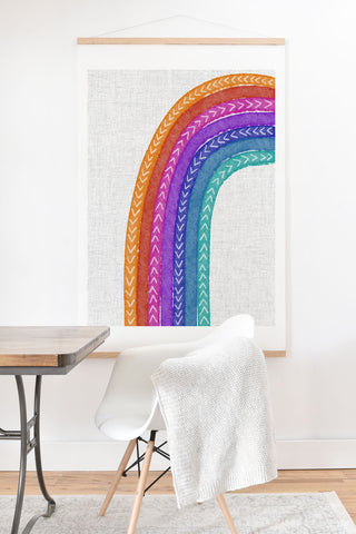 Schatzi Brown Rainbow Tribal Jumbo Art Print And Hanger
