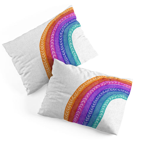 Schatzi Brown Rainbow Tribal Jumbo Pillow Shams