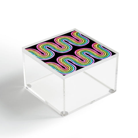 Schatzi Brown Rainbow Wave Black Acrylic Box