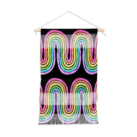 Schatzi Brown Rainbow Wave Black Wall Hanging Portrait