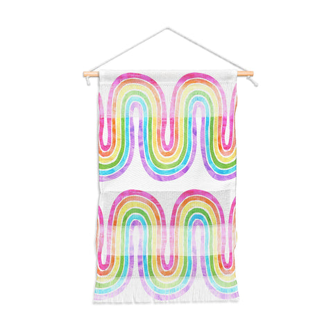 Schatzi Brown Rainbow Wave White Wall Hanging Portrait