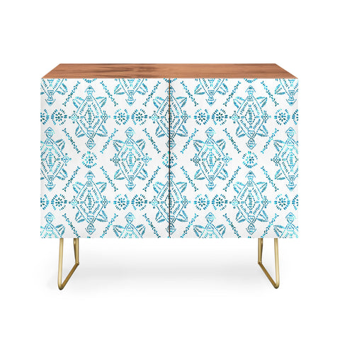Schatzi Brown Reeve Pattern Aqua Credenza