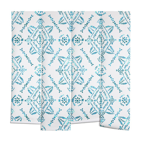 Schatzi Brown Reeve Pattern Aqua Wall Mural