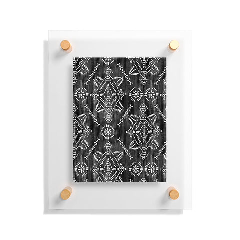 Schatzi Brown Reeve Pattern Black Floating Acrylic Print