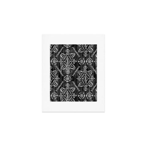 Schatzi Brown Reeve Pattern Black Art Print