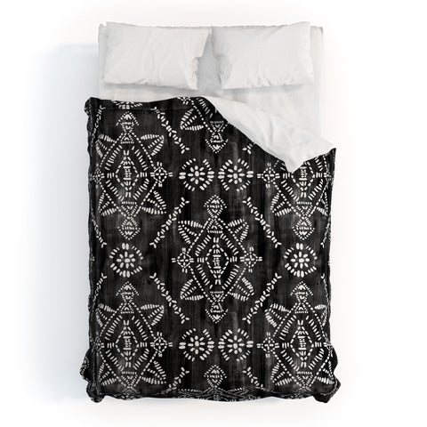 Schatzi Brown Reeve Pattern Black Comforter