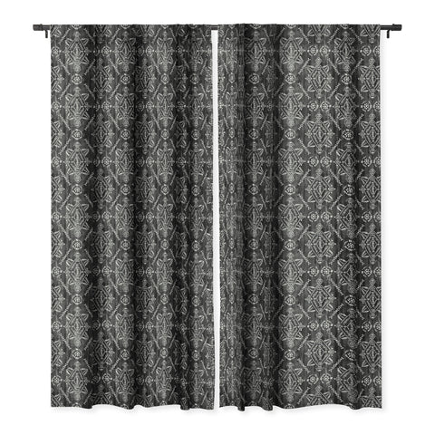 Schatzi Brown Reeve Pattern Black Blackout Window Curtain